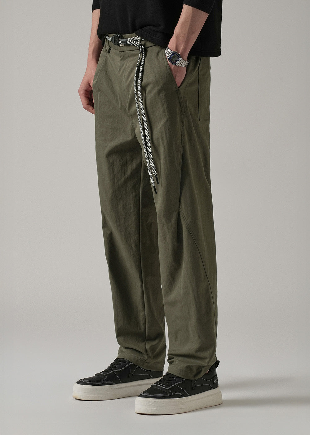 Olive Stone Wash Pant