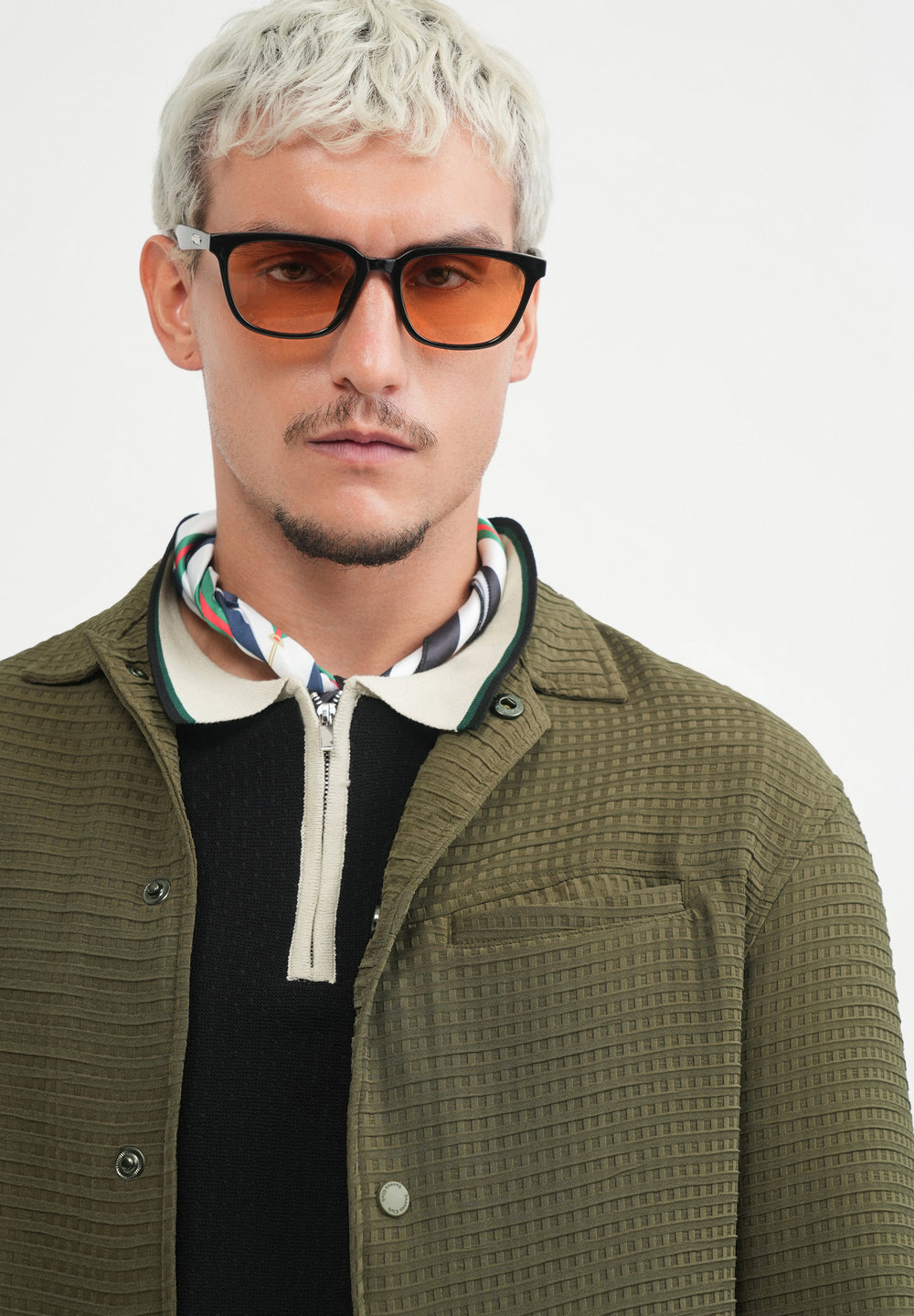 Olive Green Textured Shacket