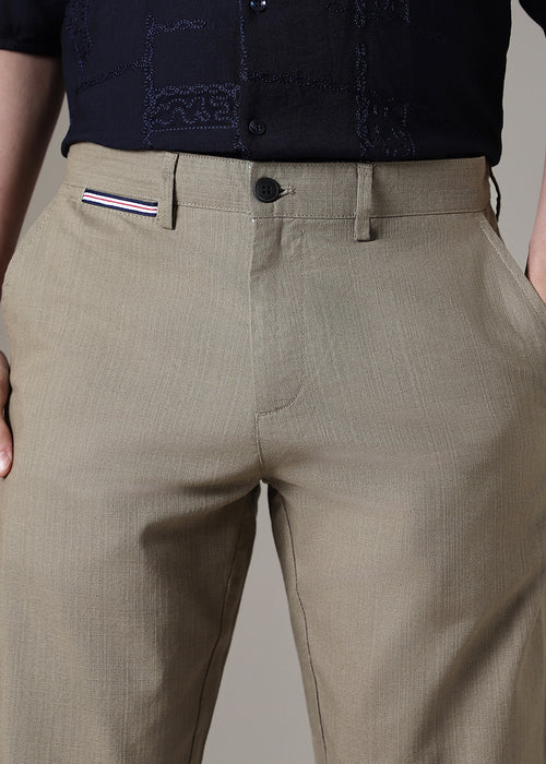 Olive Linen Trouser