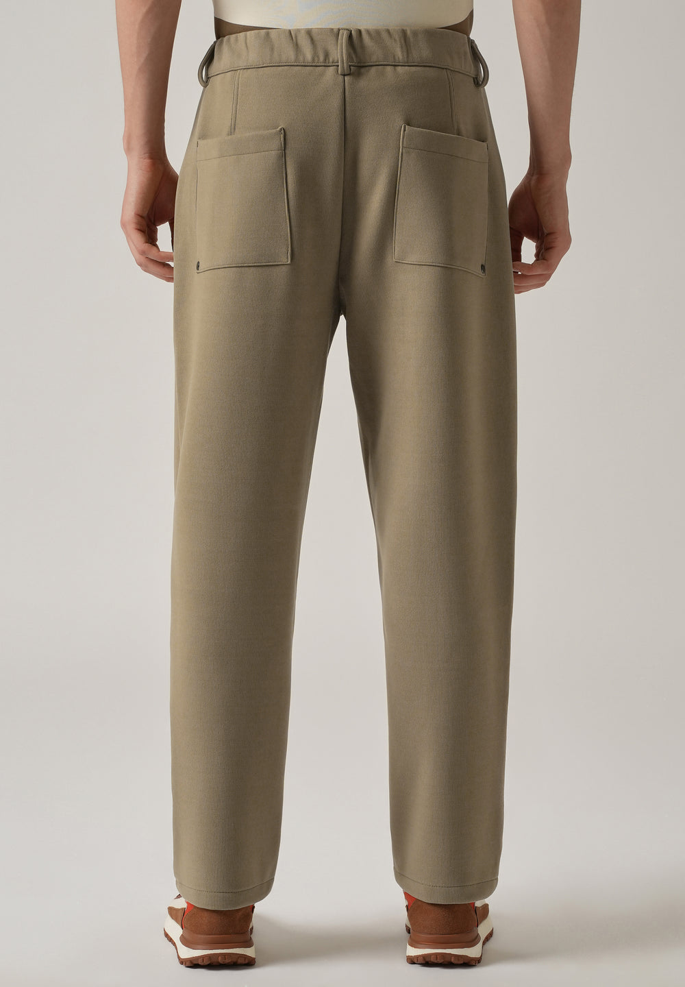 Olive Corduroy Relaxed Fit Drawstring Pant