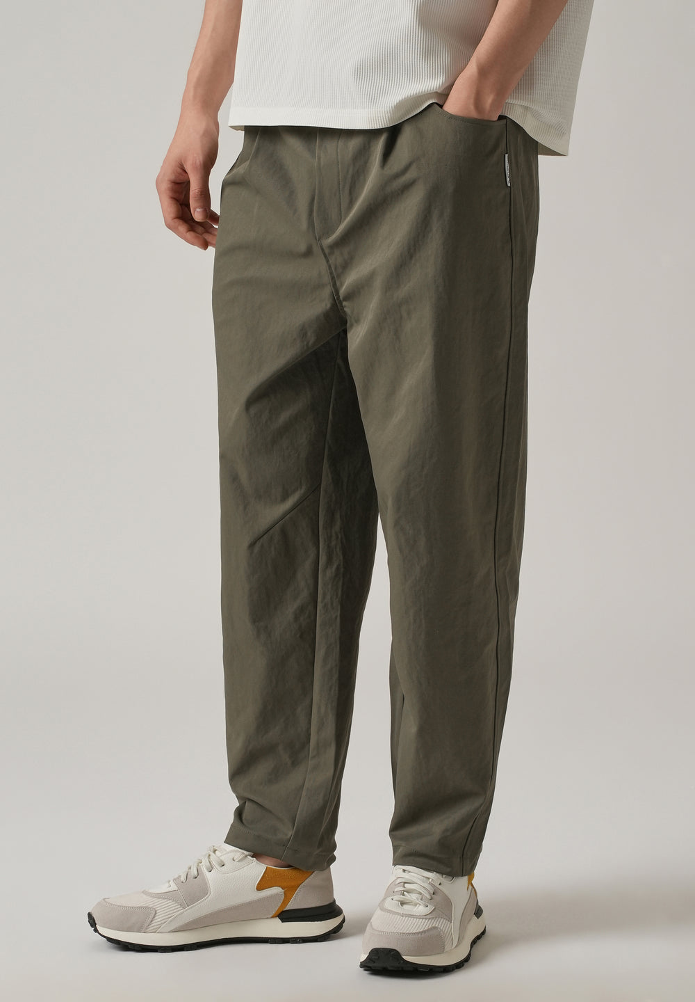 Olive Twill Relaxed Fit Pant