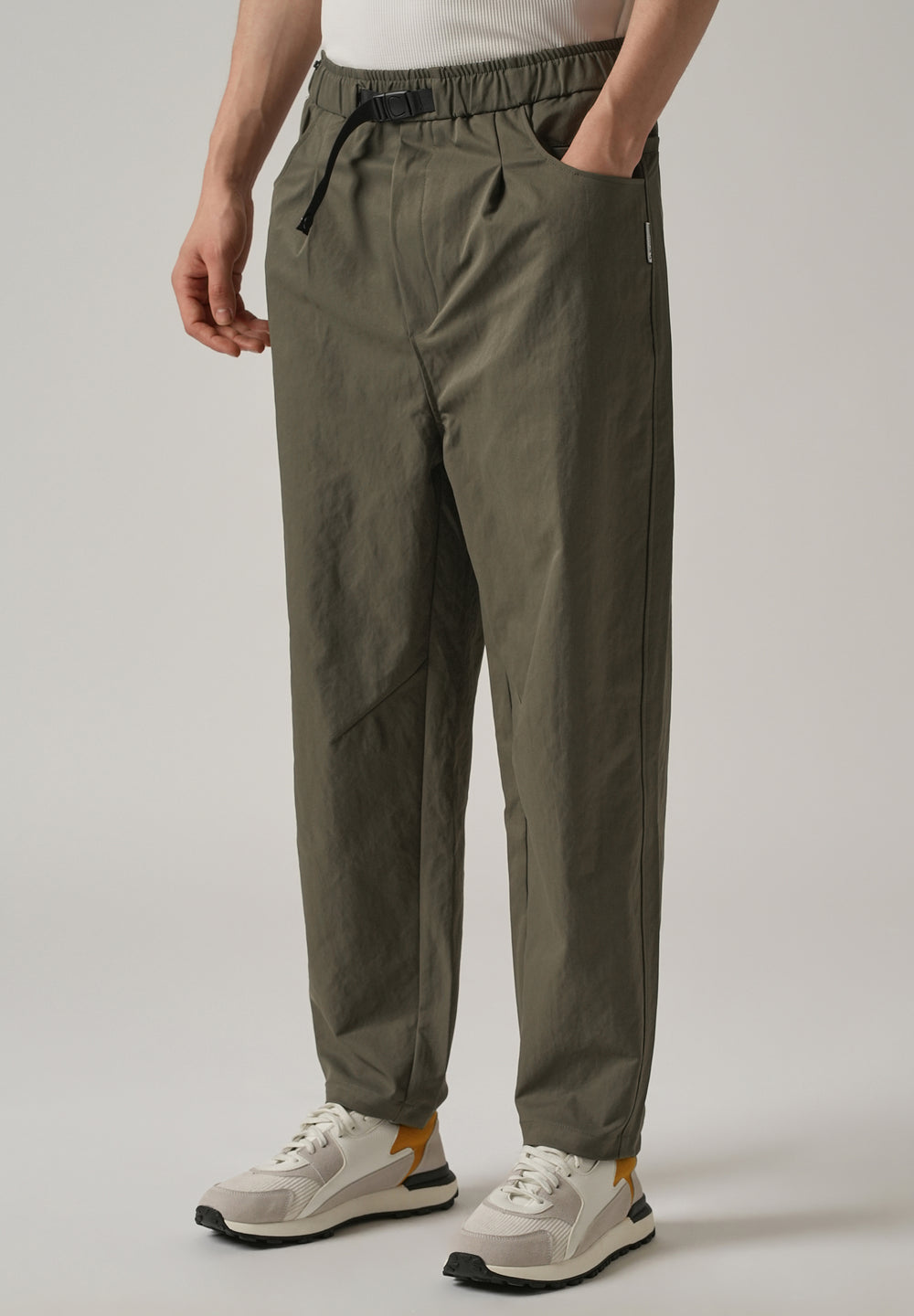 Olive Twill Relaxed Fit Pant
