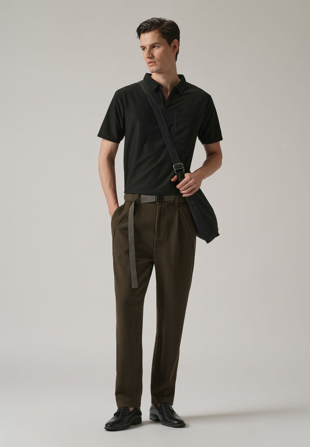 Olive Corduroy Relaxed Fit Pant