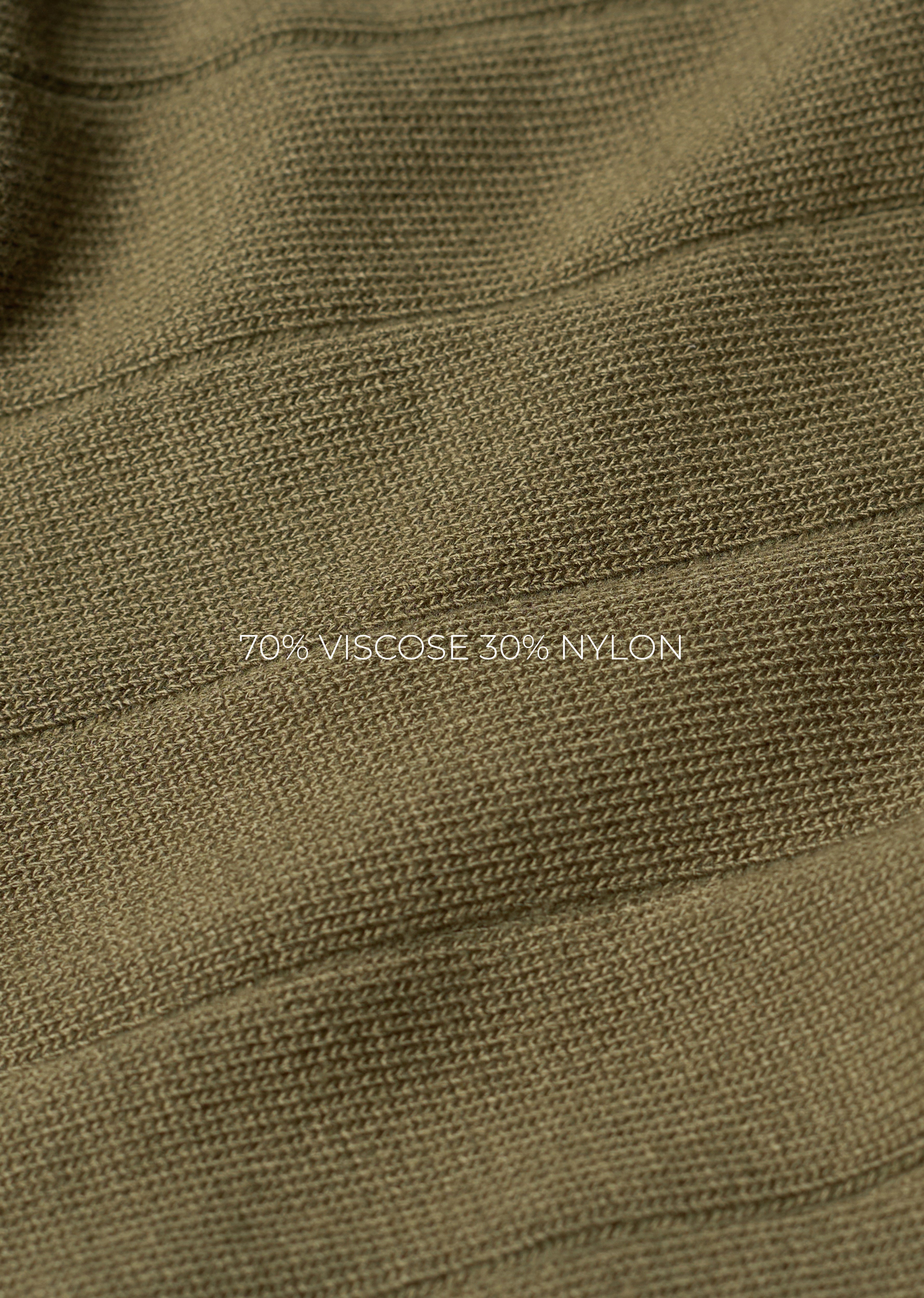 Olive Rib Knitted Polo