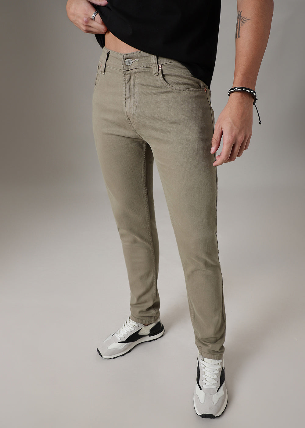 Olive Slim Fit Denim