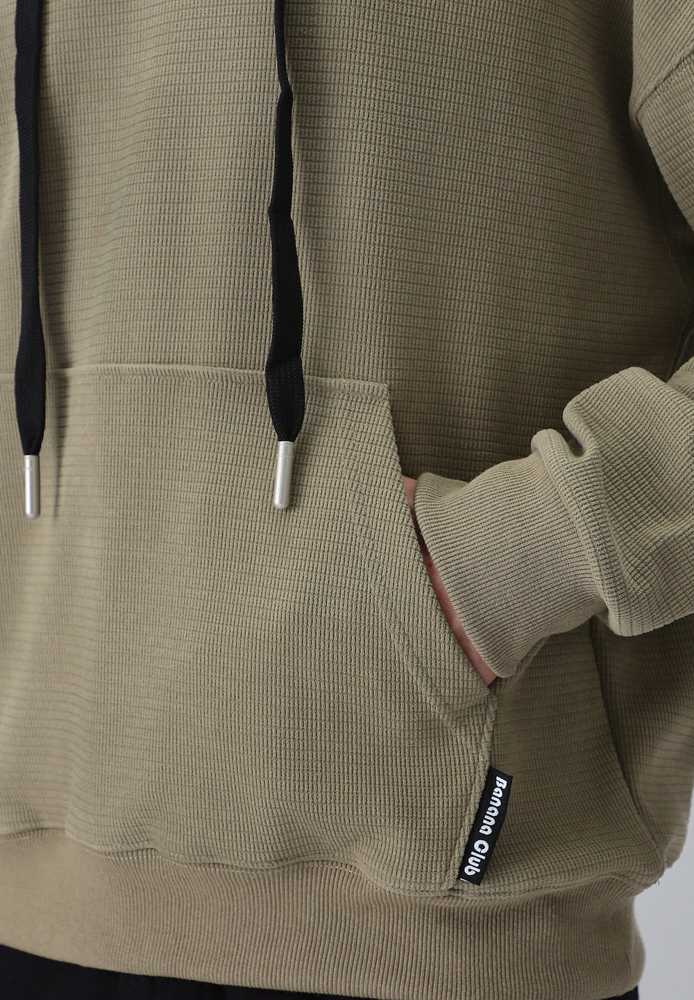 Olive Textured Hoodie