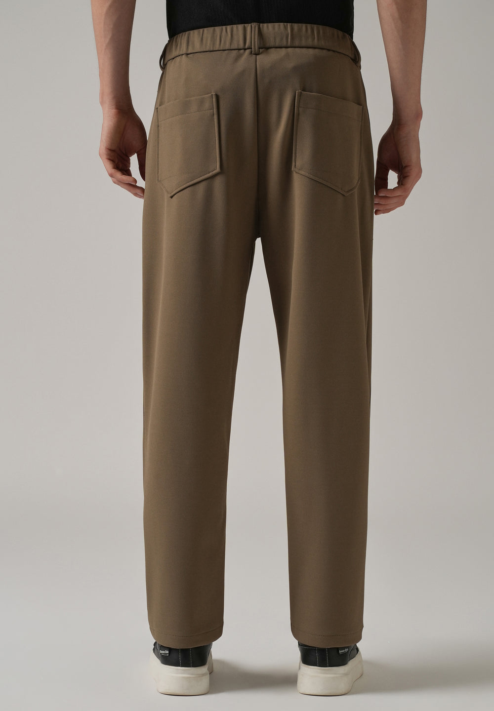 Olive Textured Stretch Pant
