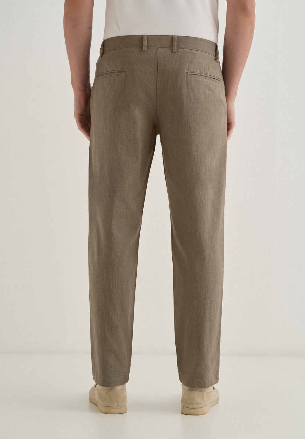 Olive Linen Trouser