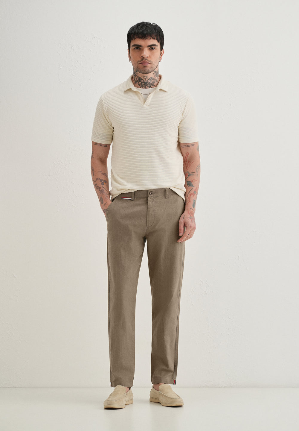 Olive Linen Trouser