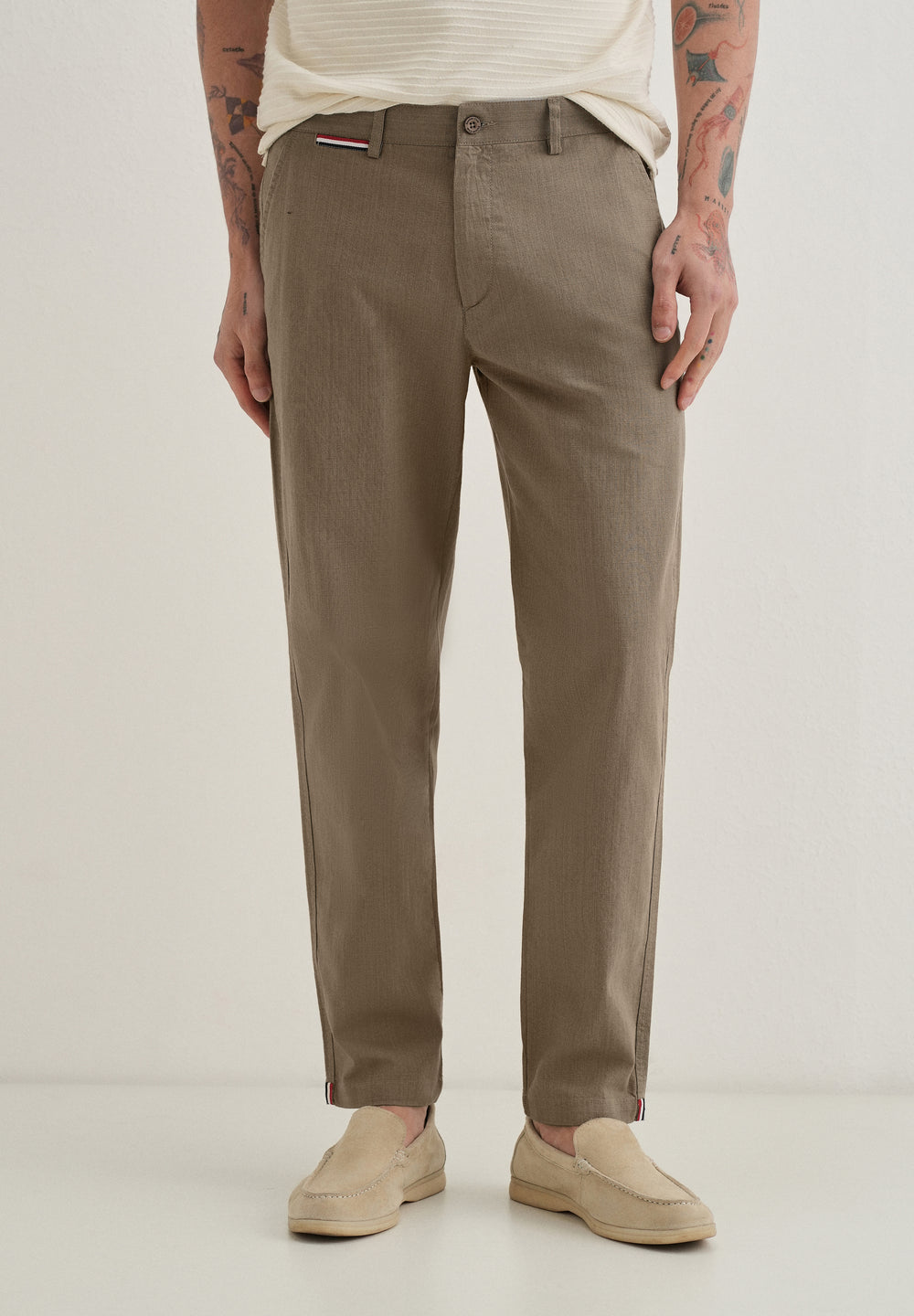 Olive Linen Trouser
