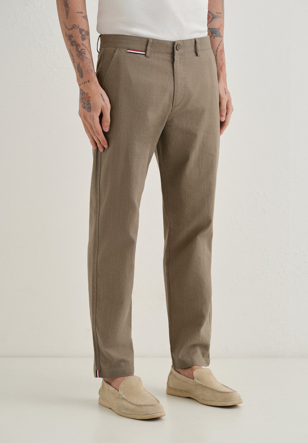 Olive Linen Trouser