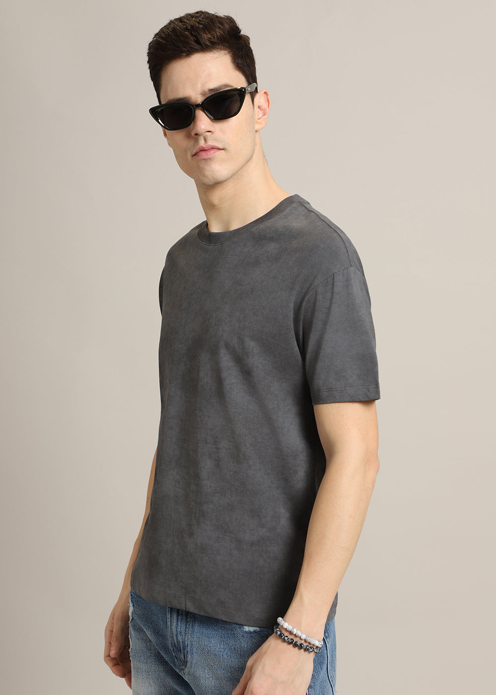 Ombre Grey Crew Neck T-Shirt