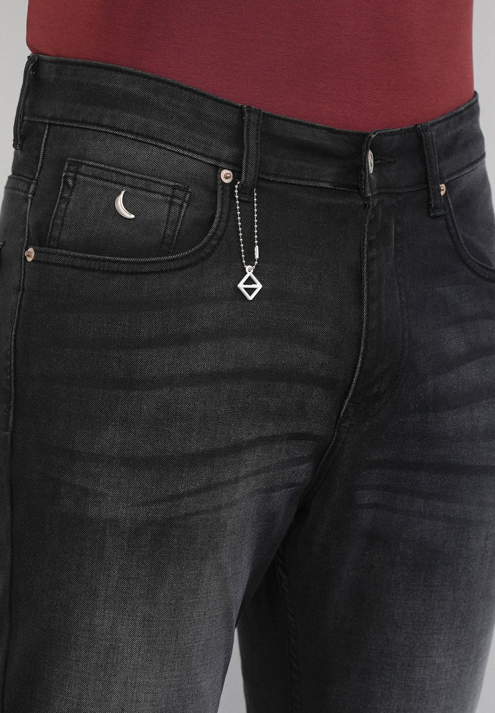 Onyx Black Regular Straight Jeans