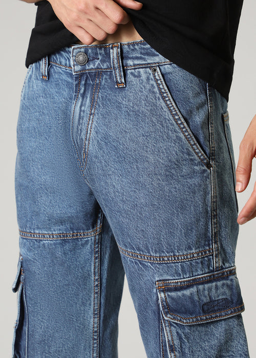 Opal Blue Baggy Fit Denim