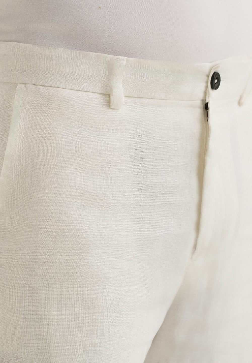 Opal White Linen Pant