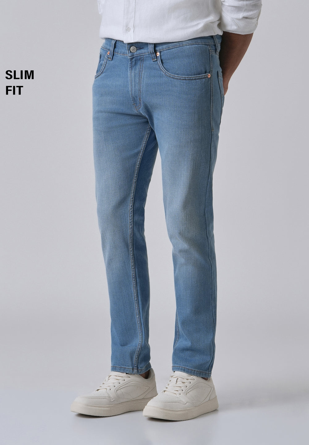 Opal Blue Slim fit Jeans