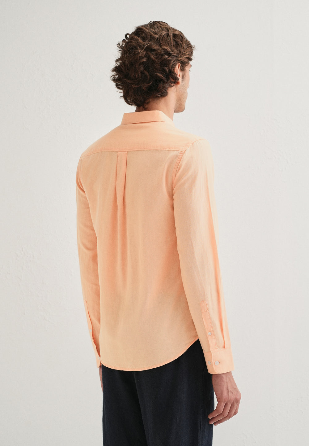 Orange Cotton Linen Shirt