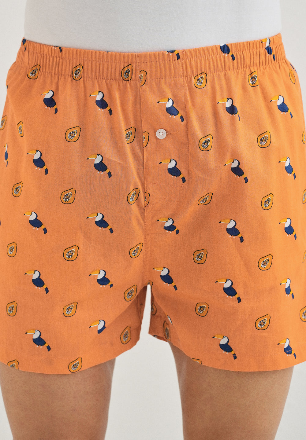 Orange Hornbill Printed Boxer