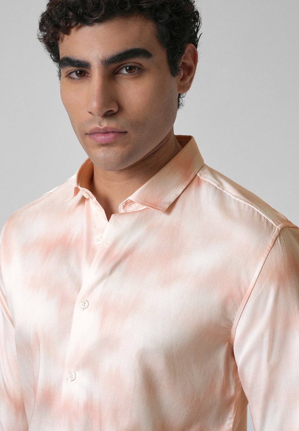 Orange Soft Hued Printed Shirt