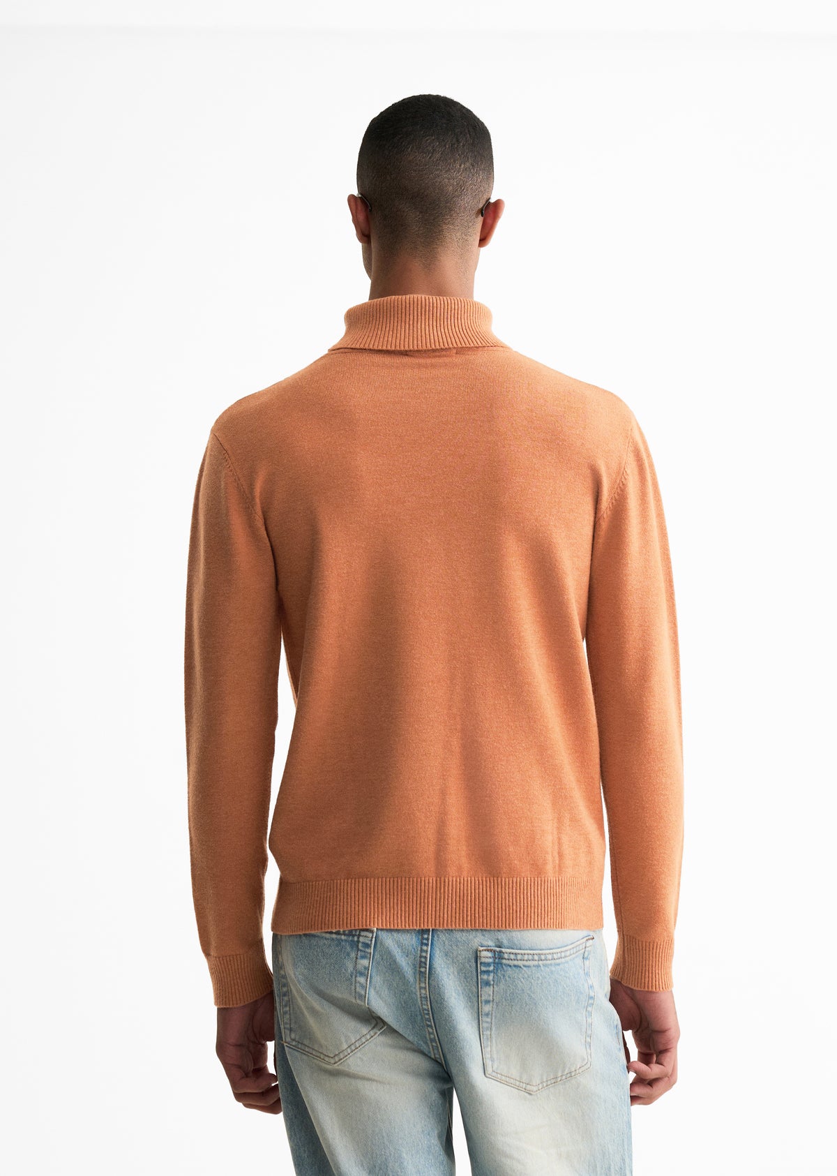 Orange Turtle-Neck Sweater