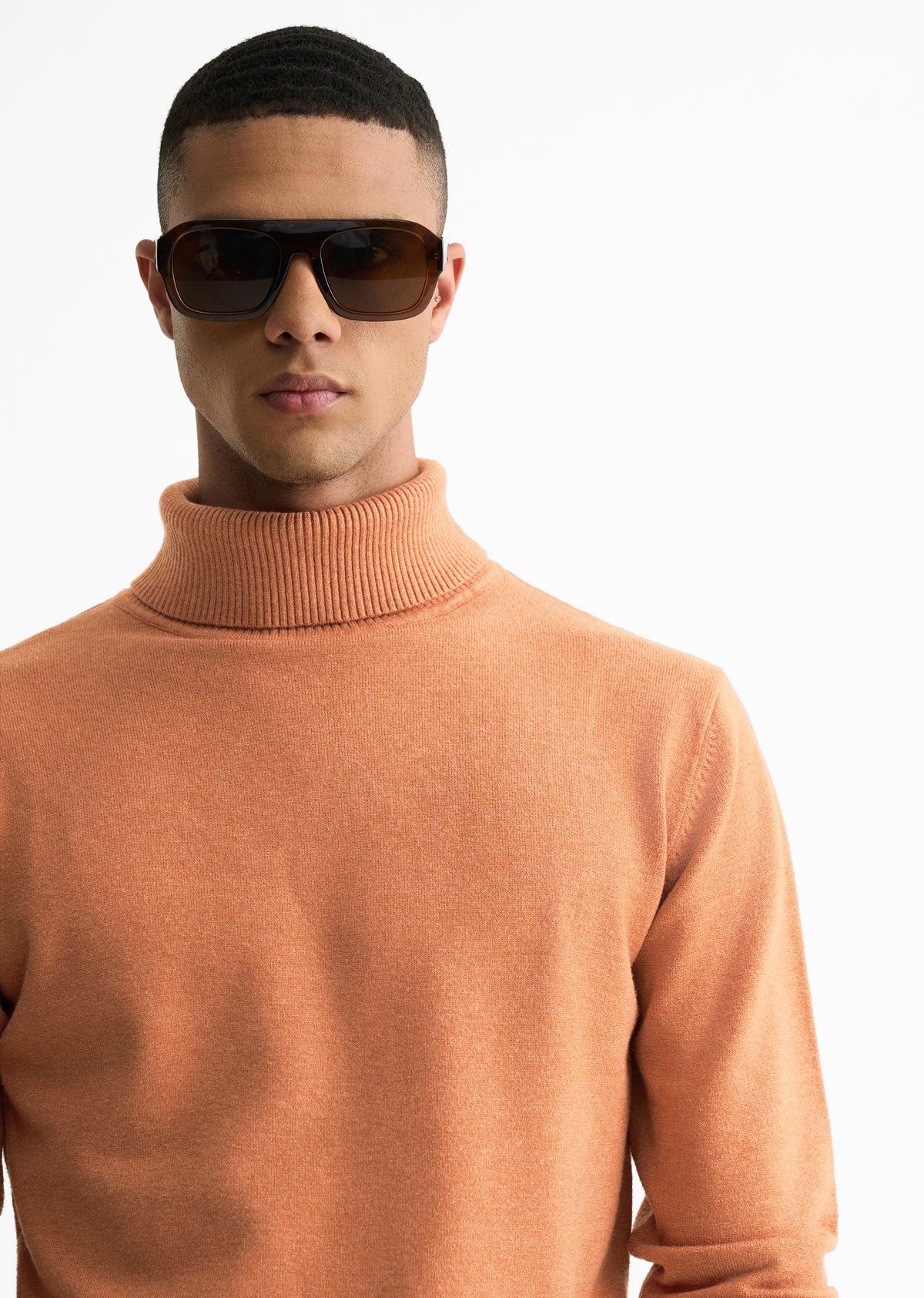 Orange Turtle-Neck Sweater