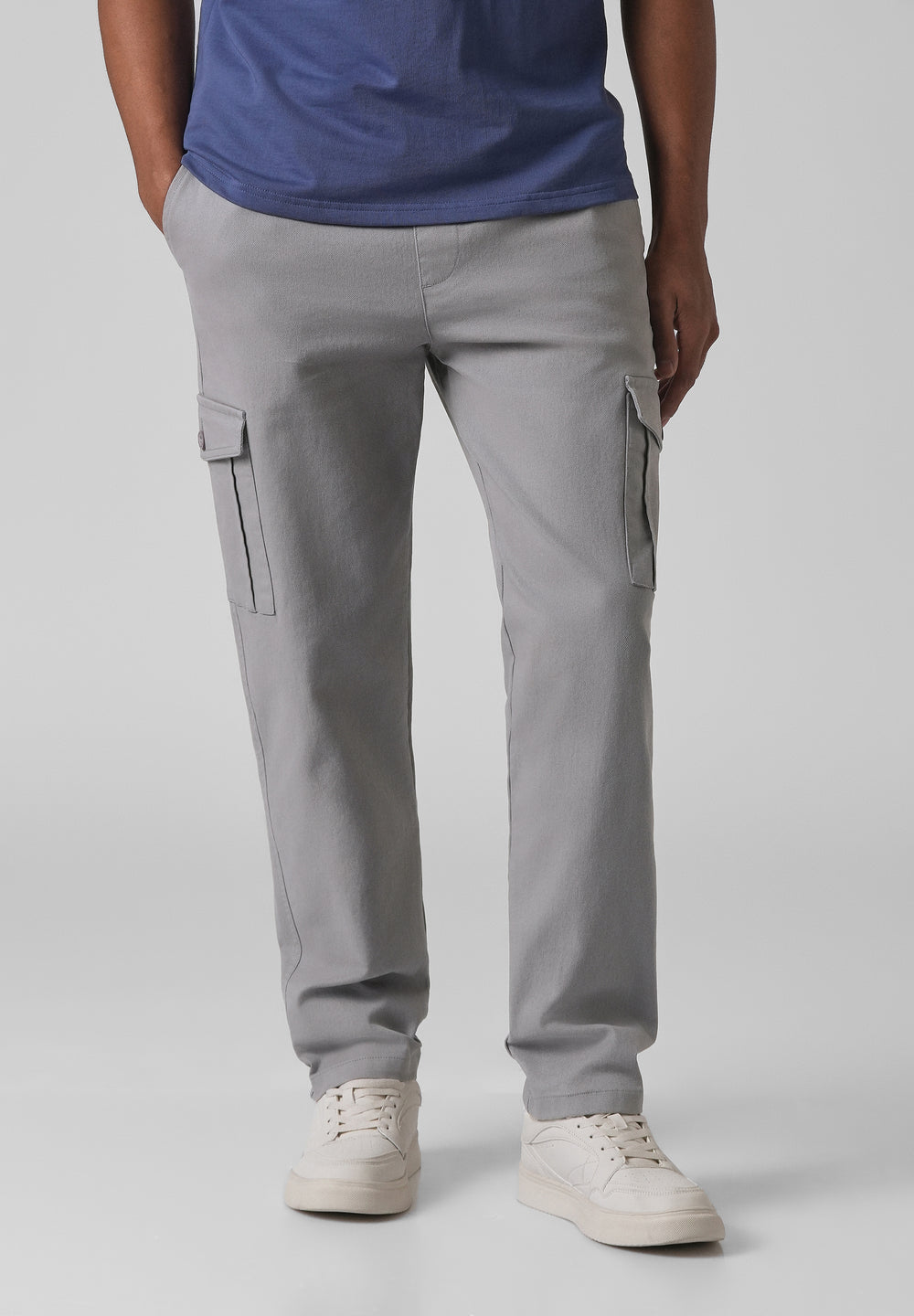 Oslo Grey Regular Fit Cargo Pant