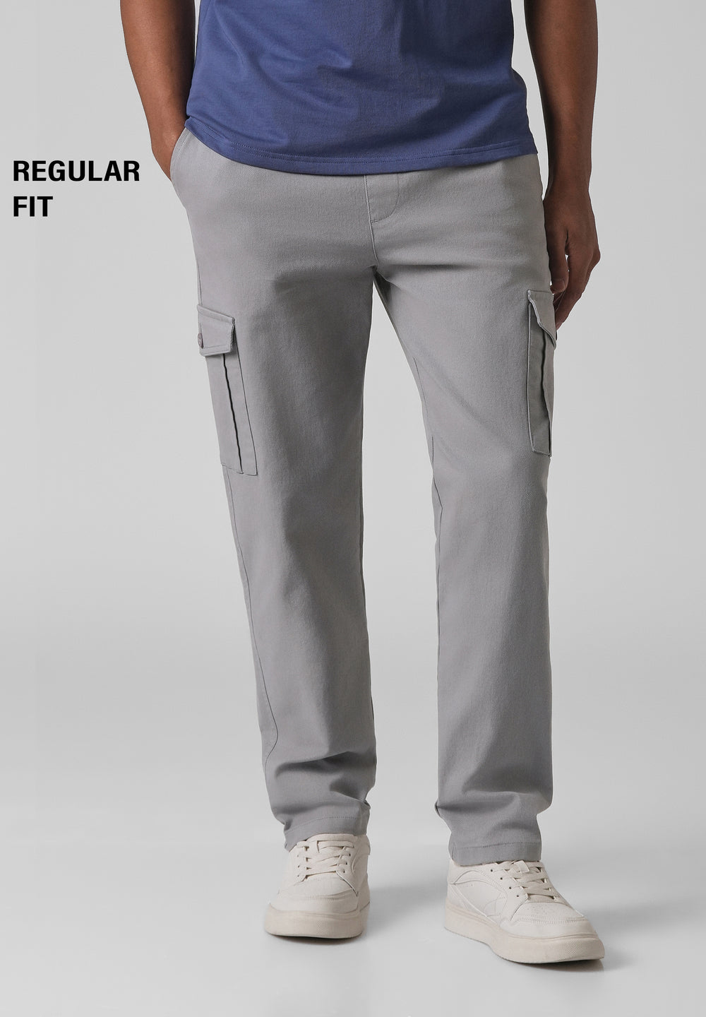 Oslo Grey Regular Fit Cargo Pant