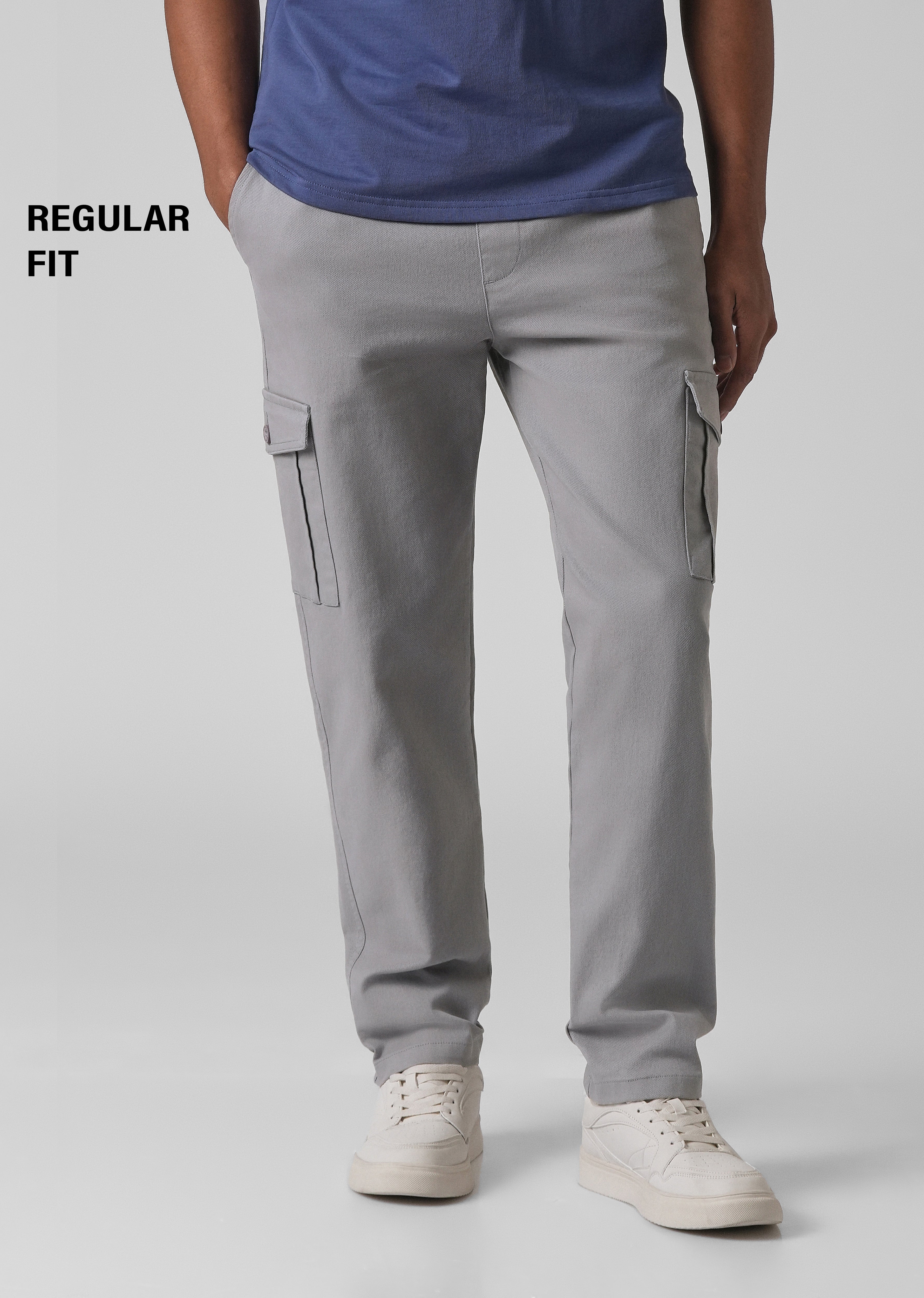 Oslo Grey Regular Fit Cargo Pant