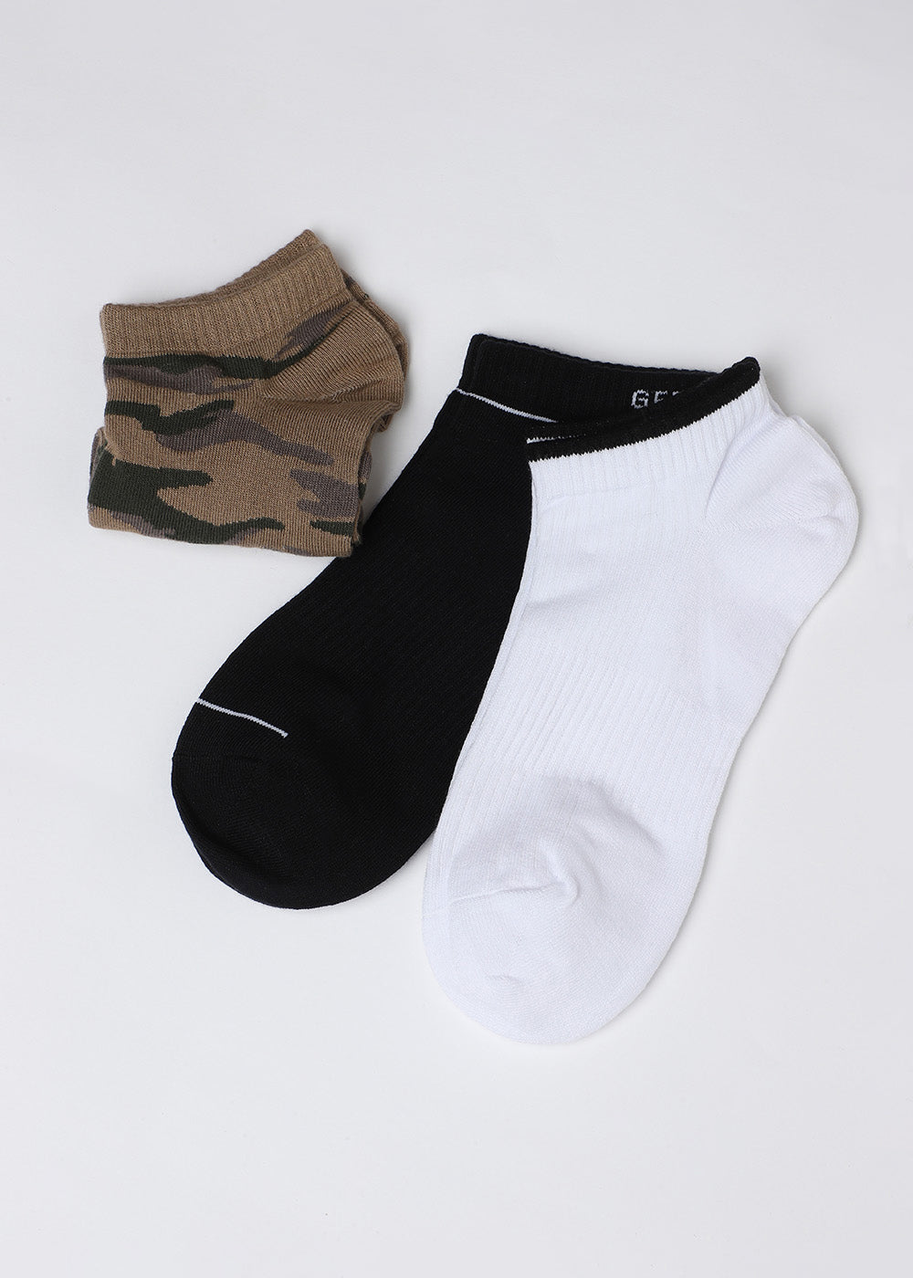 Pack Of 3 Neutral Ankle Length Socks