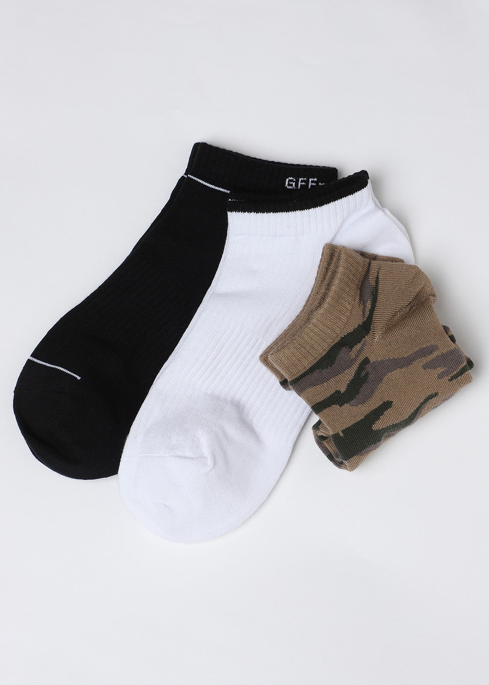 Pack Of 3 Neutral Ankle Length Socks