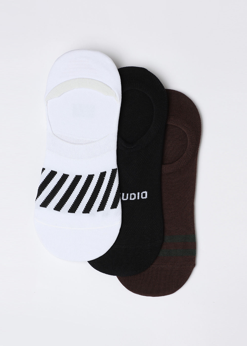 Set Of 3 No Show Socks