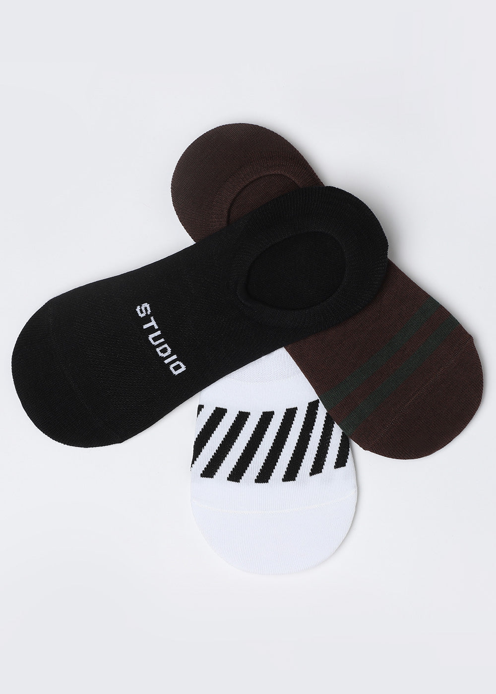 Set Of 3 No Show Socks