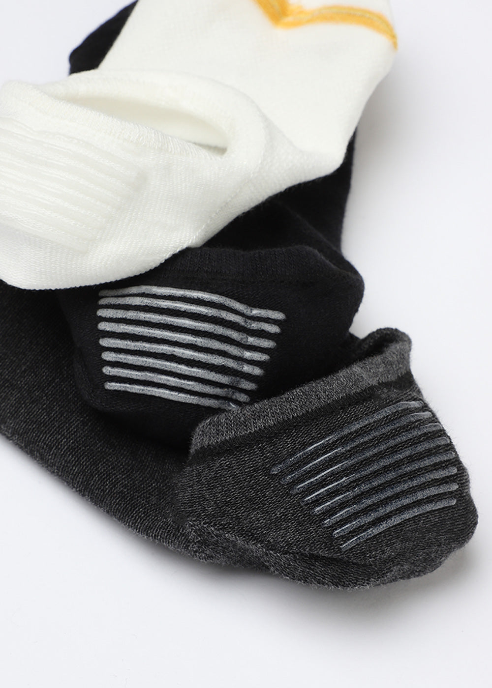 Pack Of 3 Solid No Show Socks