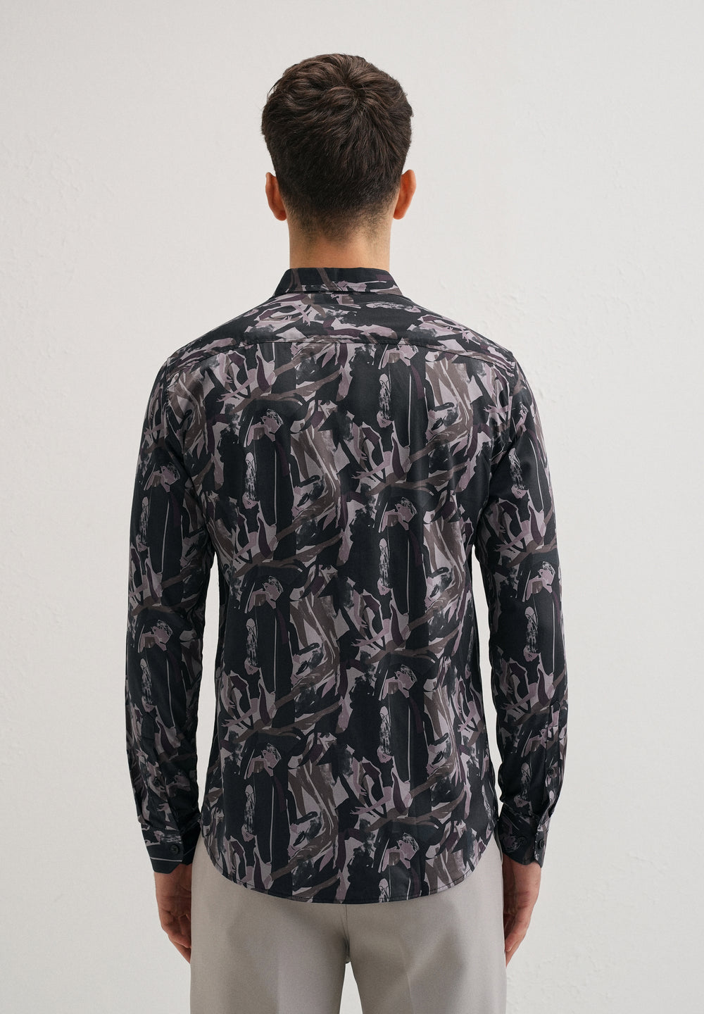 Painterly Brushstrokes Printed Shirt