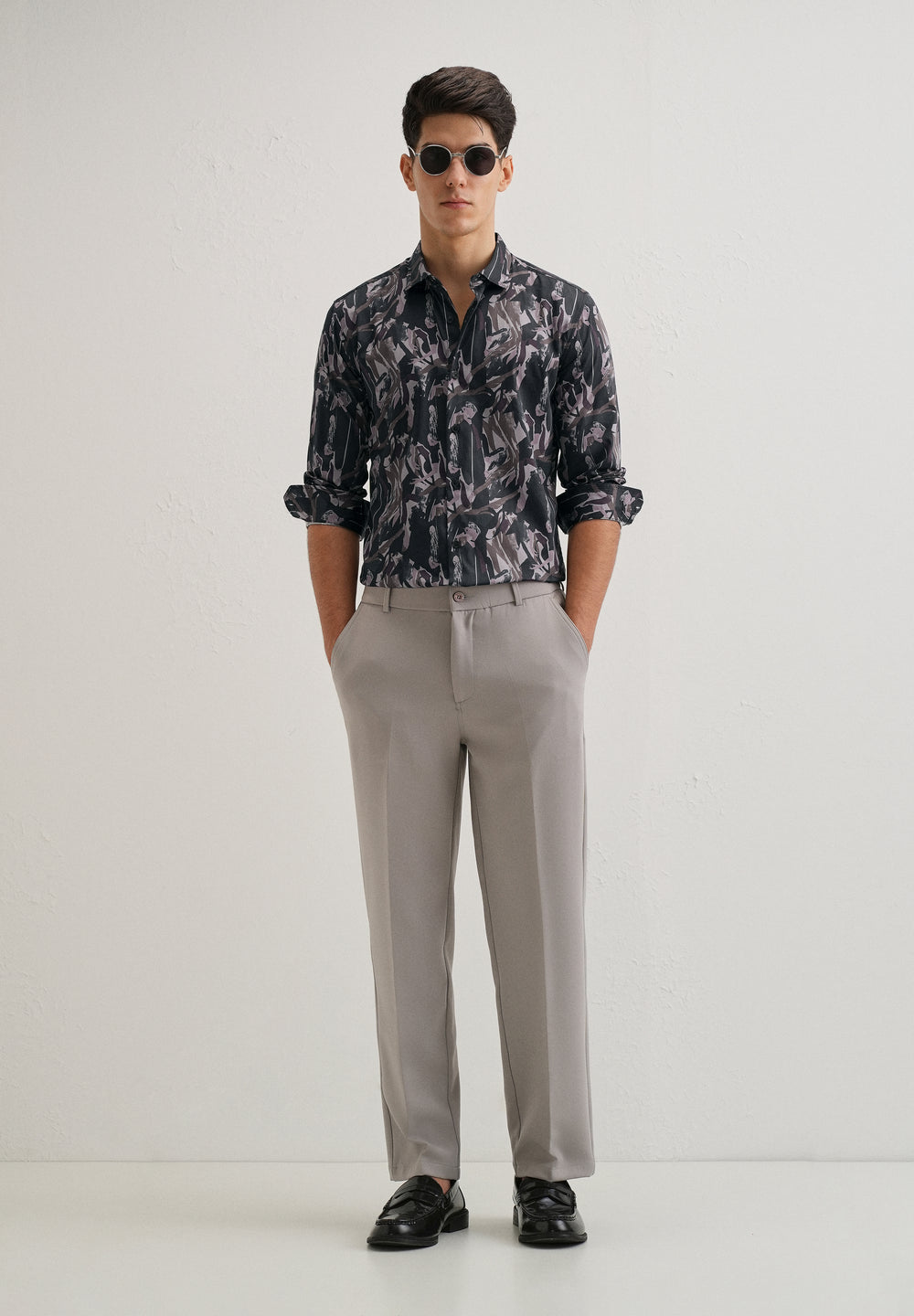 Painterly Brushstrokes Printed Shirt