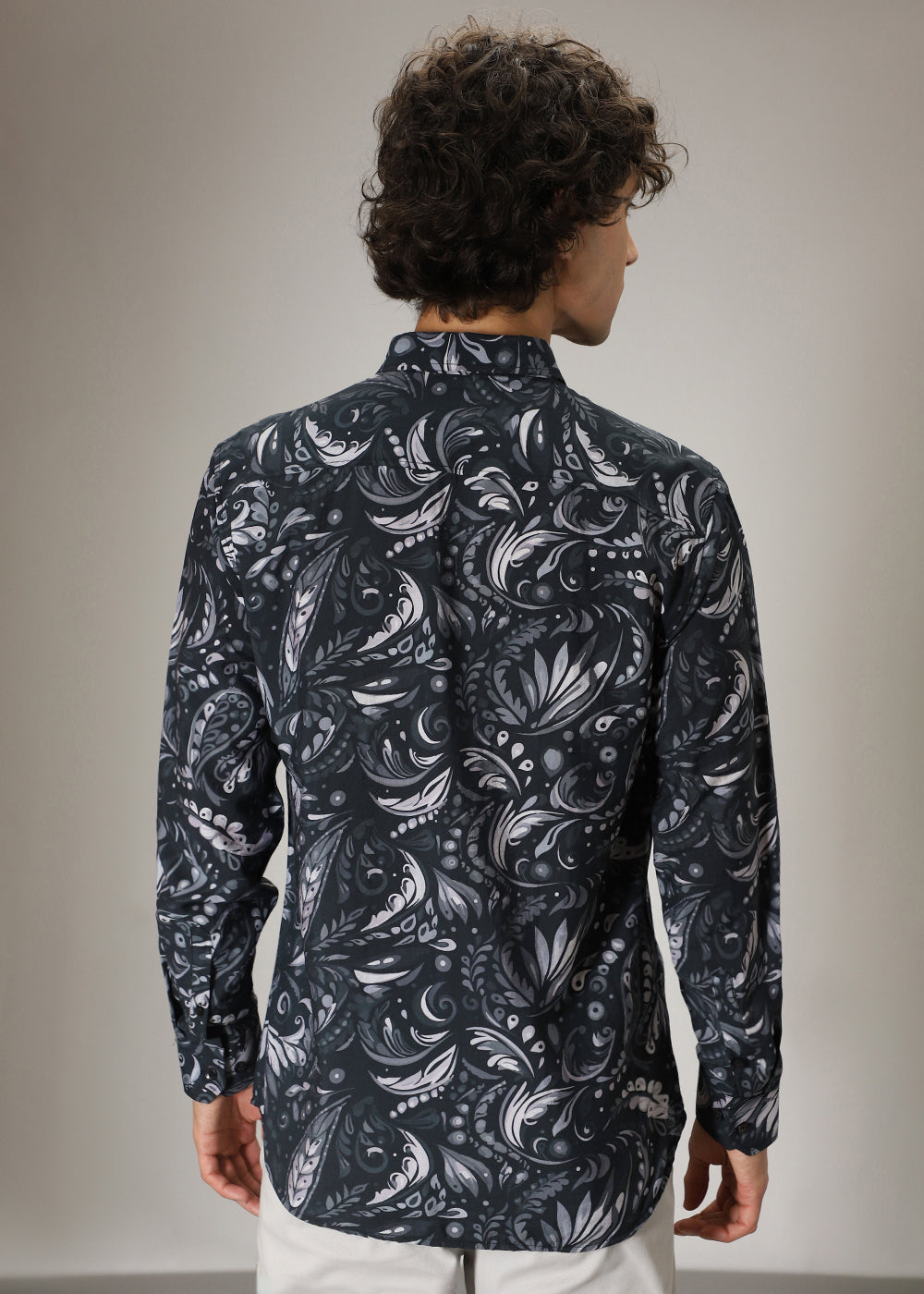 Paisley Floral Black Print Shirt