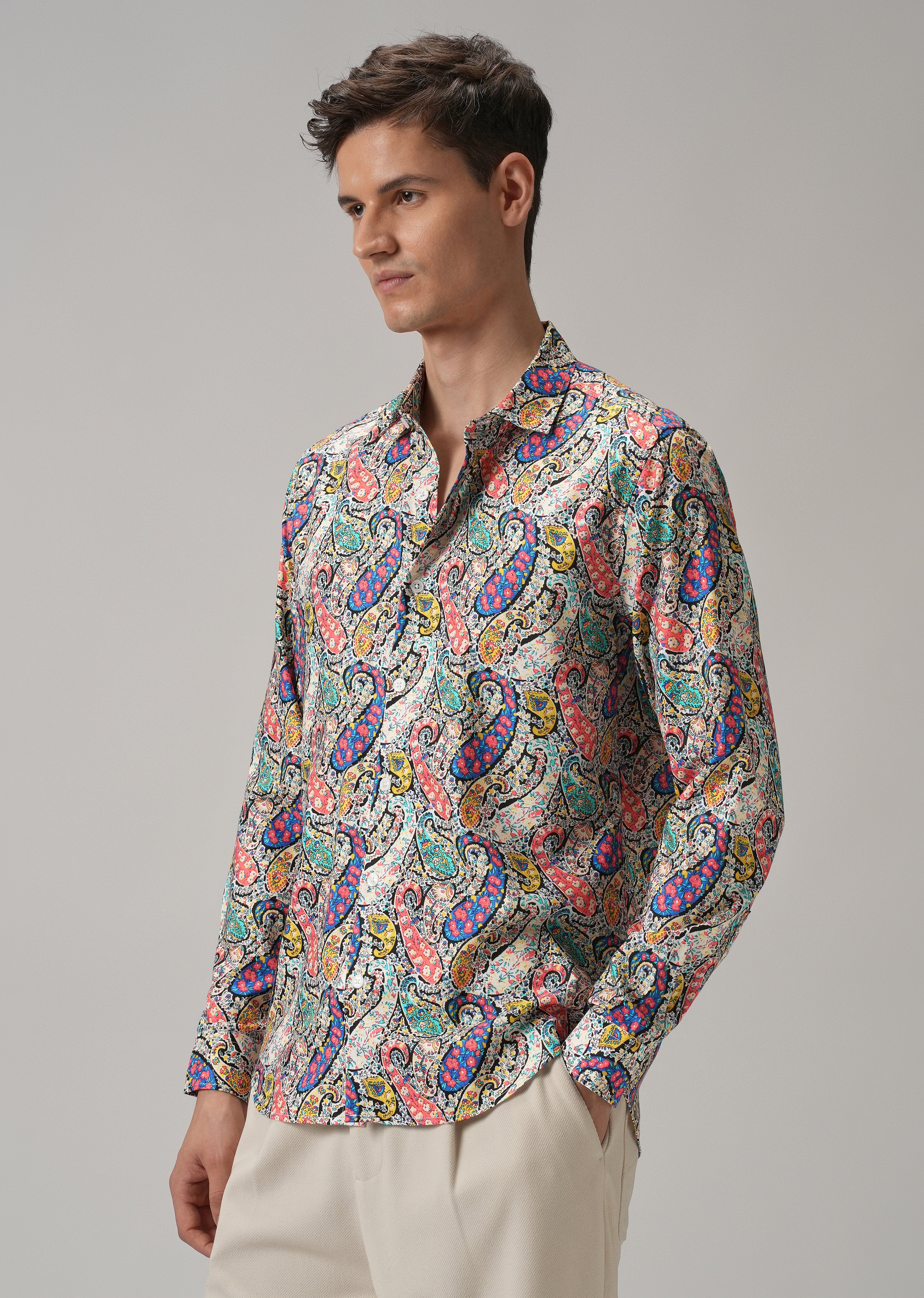Multi Colour Paisley Printed Shirt