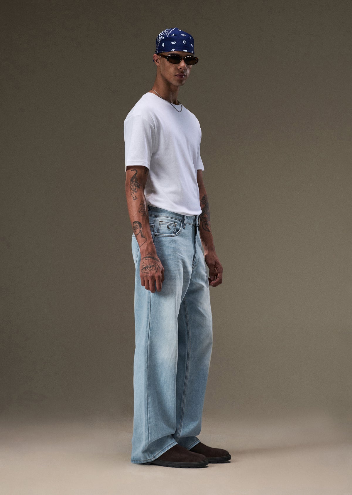 Pale Blue Baggy Fit Jeans