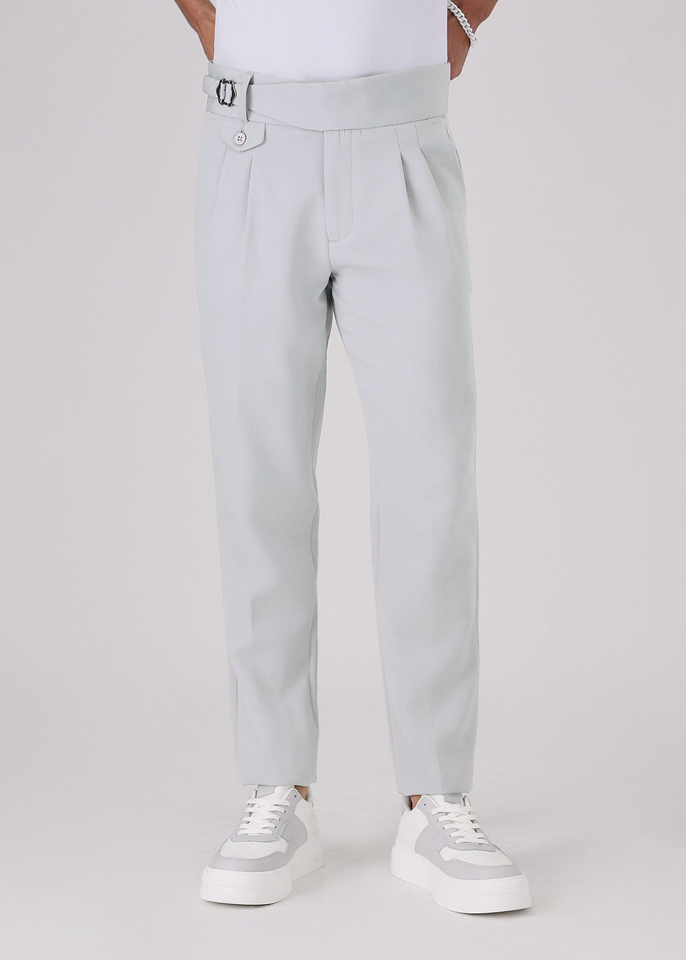 Pale Grey Gurkha Pant