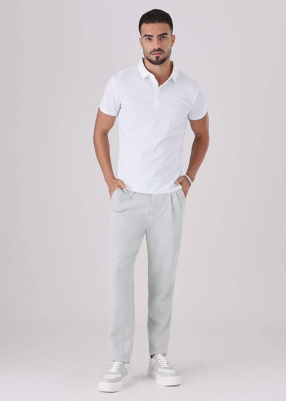 Pale Grey Gurkha Pant