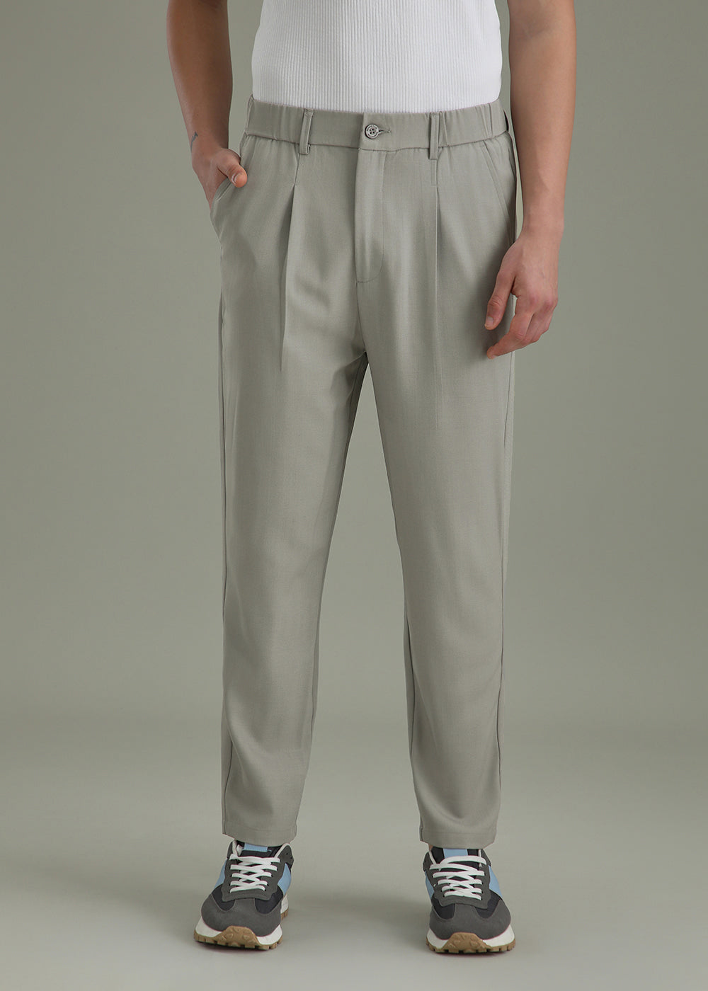 Pale Grey Korean Pant