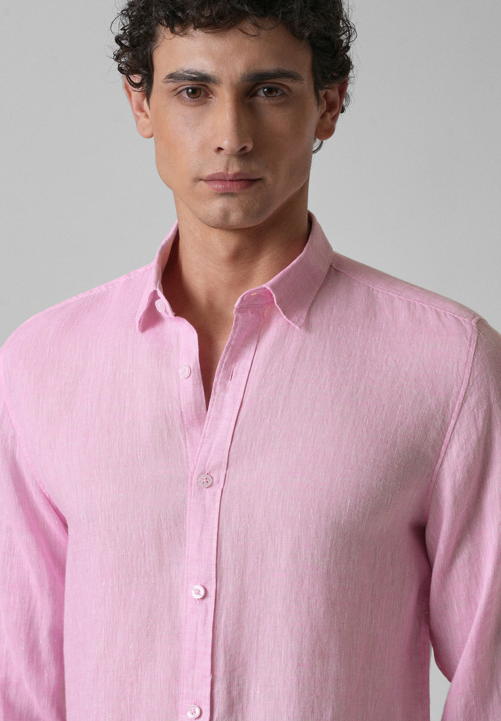 100% Pure Irish Pale Pink Linen Shirt