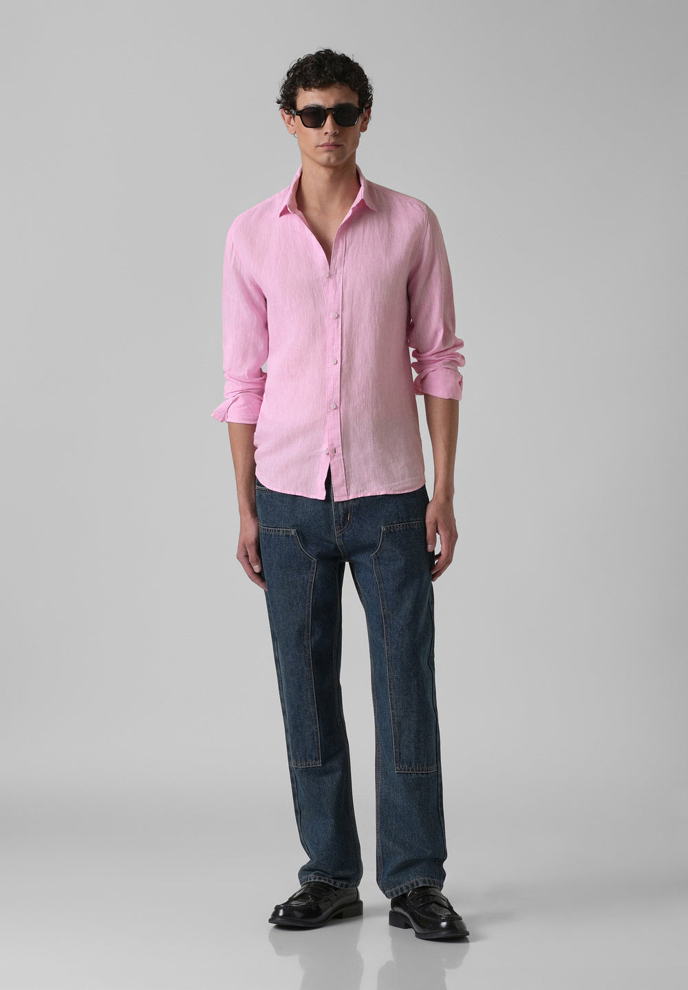 100% Pure Irish Pale Pink Linen Shirt