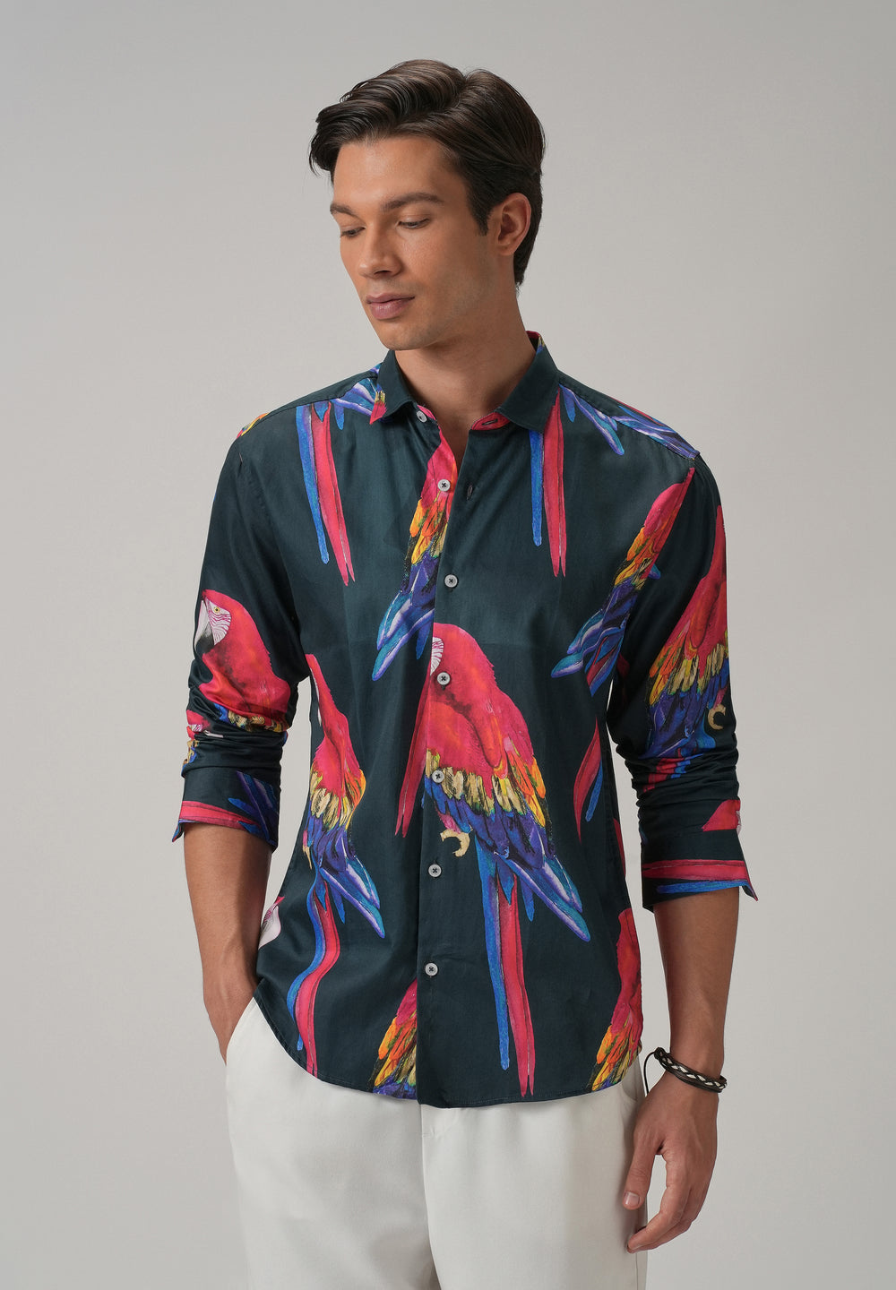 Parrot Motif Shirt
