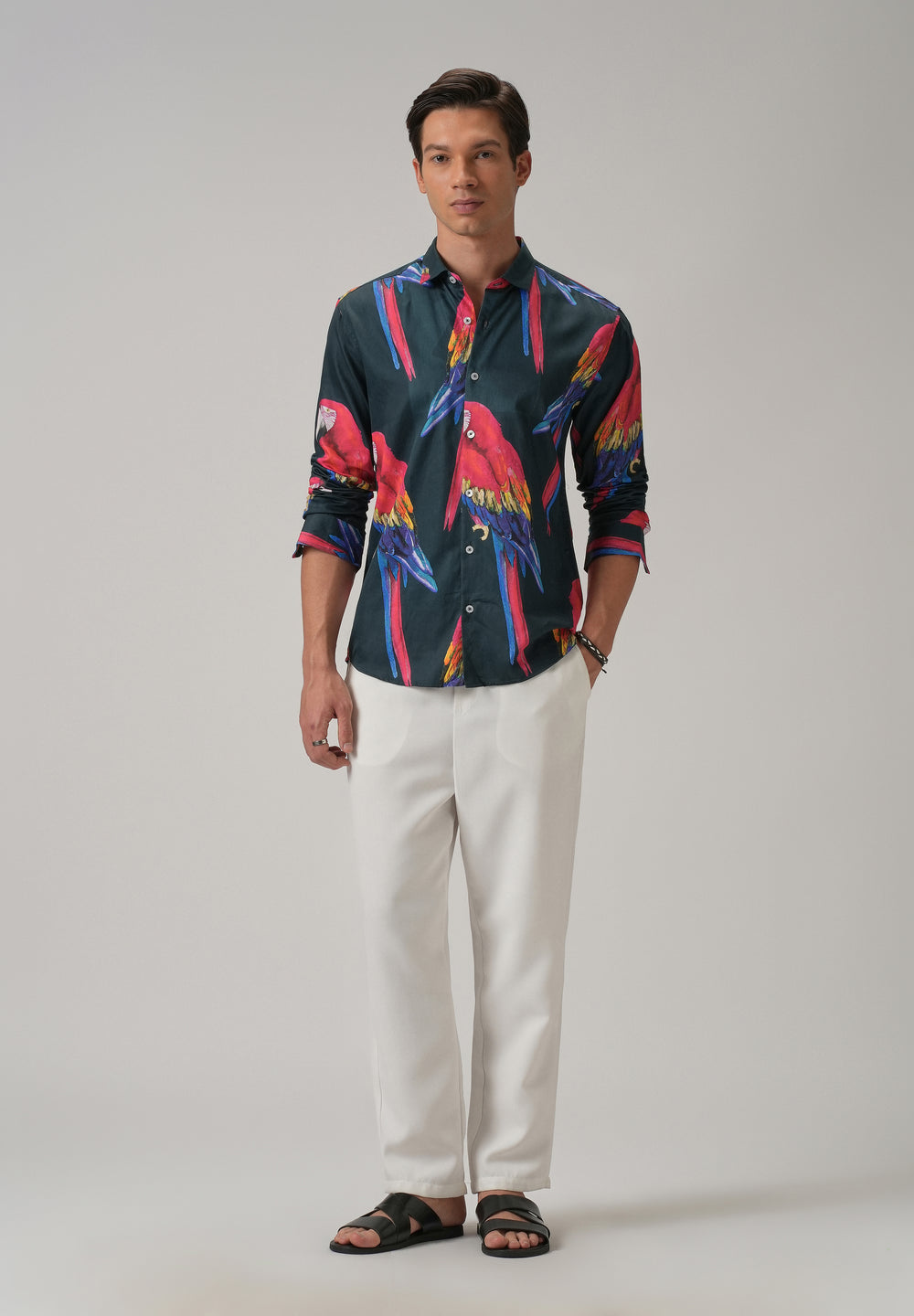 Parrot Motif Shirt