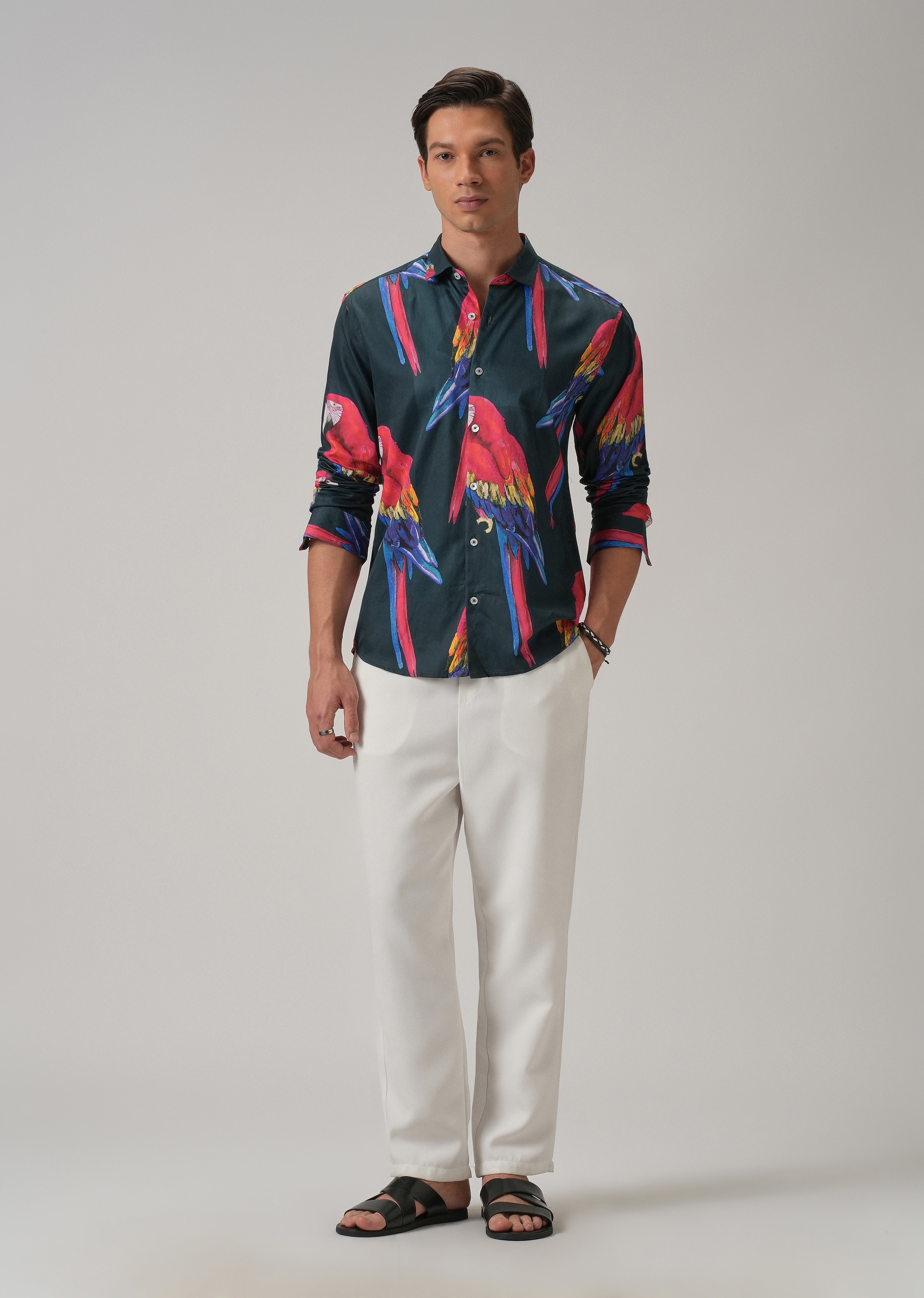 Parrot Motif Shirt