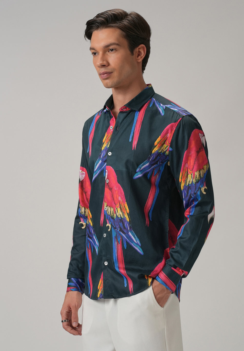 Parrot Motif Shirt