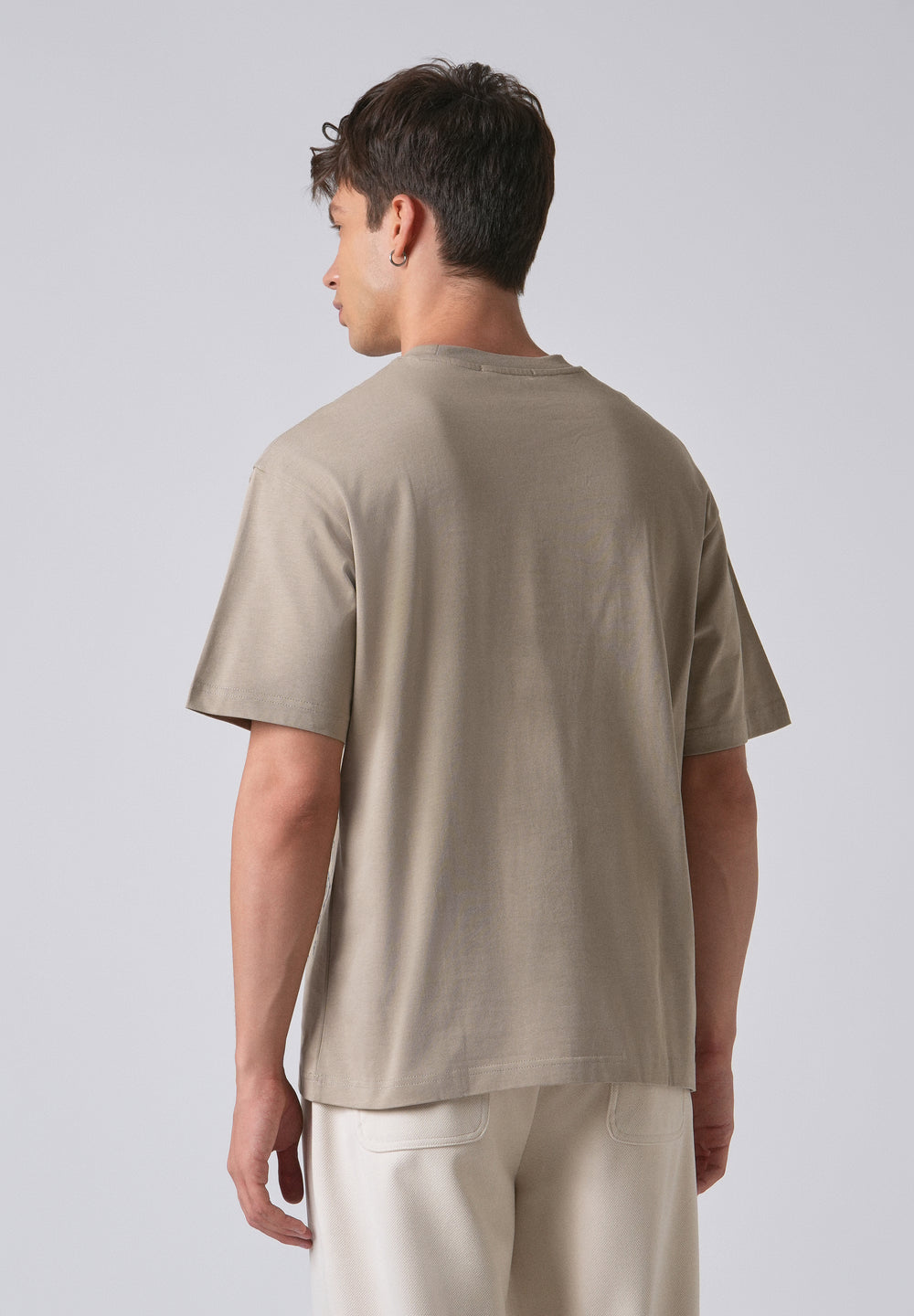 Passion Beige Printed Oversized T-shirt