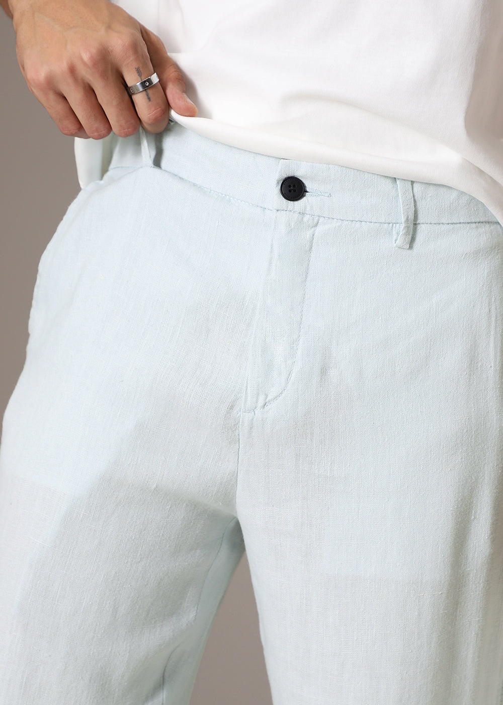 Pastel Blue Linen Pant