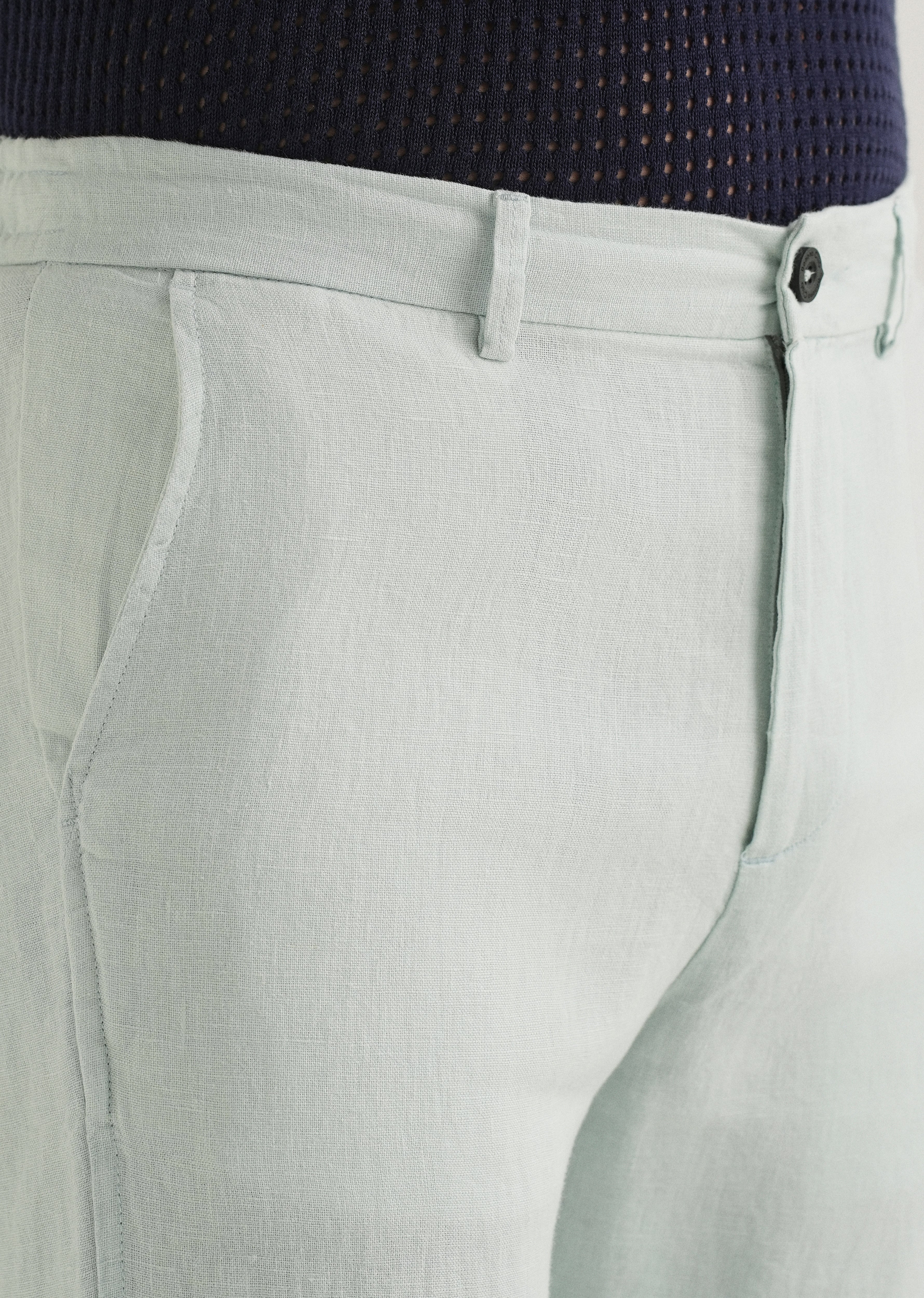 Pastel Blue Linen Pant